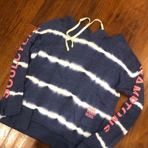 SOUL CYCLE never worn blue/white tie dye hoodie